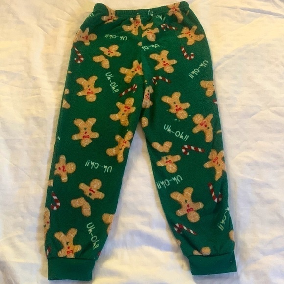 Sweet Dreams Gingerbread Man 2 Piece Fleece Pajama - Size 4T - Picture 8 of 9